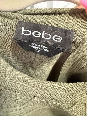 BEBE OLIVE GREEN DRESS
